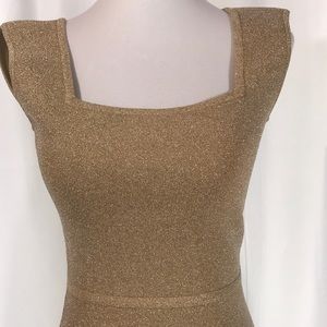 BCBG Gold Body Con Dress